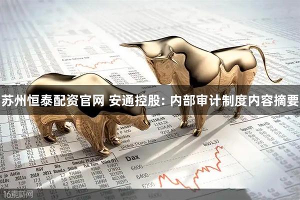 苏州恒泰配资官网 安通控股: 内部审计制度内容摘要