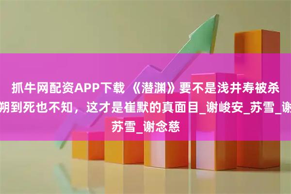 抓牛网配资APP下载 《潜渊》要不是浅井寿被杀！梁朔到死也不知，这才是崔默的真面目_谢峻安_苏雪_谢念慈