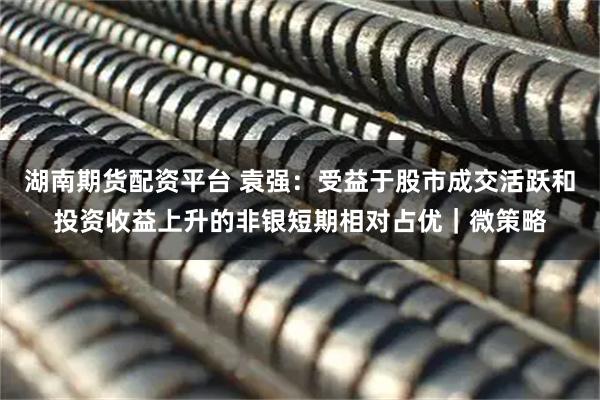湖南期货配资平台 袁强：受益于股市成交活跃和投资收益上升的非银短期相对占优｜微策略